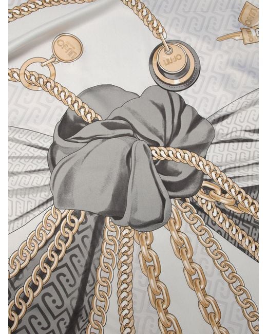 Liu Jo Black Printed Polyester Scarf