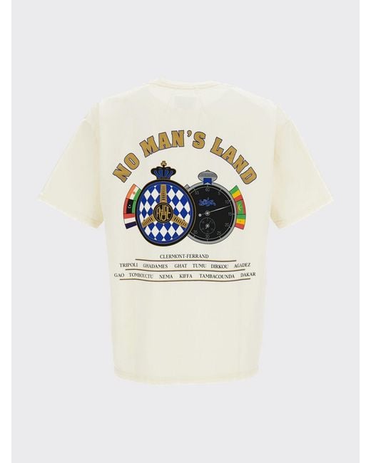 Rhude White Graphic Print Cotton T-Shirt With Logo for men