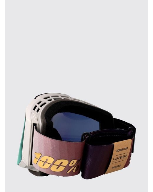 100% Yellow Snowcraft Goggle Ski Mask With Polycarbonate Lenses for men