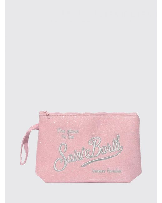 Mc2 Saint Barth Pink Aline Lurex Mesh Pochette