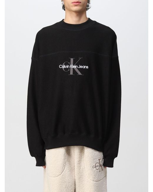 Herren Bekleidung Sport- Calvin Klein Denim Baumwolle sweatshirt in Schwarz für Herren Training und Fitnesskleidung Sweatshirts 