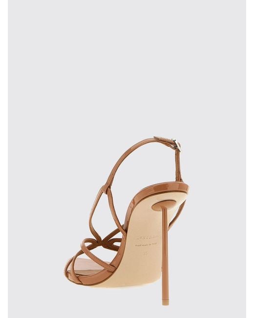 Le Silla Pink Eugenie Patent Leather Sandals