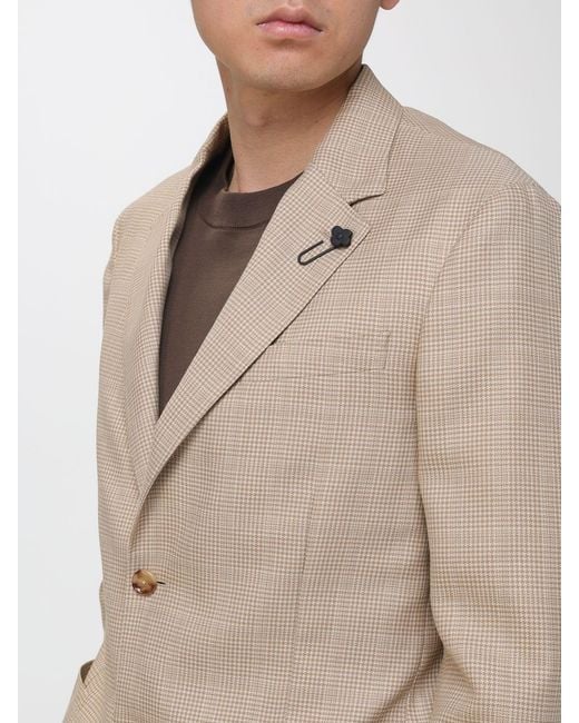 Lardini Natural Cotton Single-Breasted Blazer for men