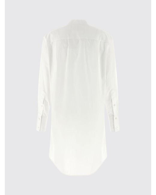 Maison Margiela White Cotton Shirt Dress
