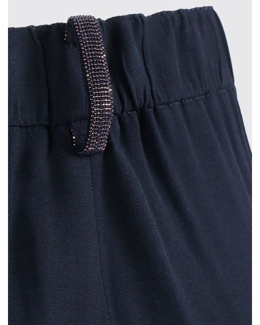 Fabiana Filippi Blue Straight Viscose Blend Pants