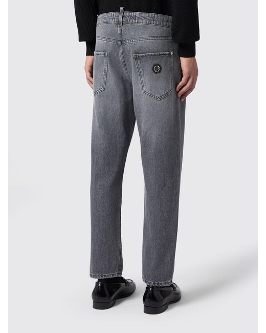 Philipp Plein Gray Jeans for men