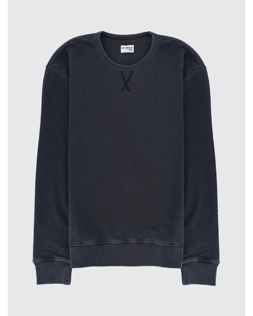 Fay Blue Cotton Crew Neck Sweatshirt for men