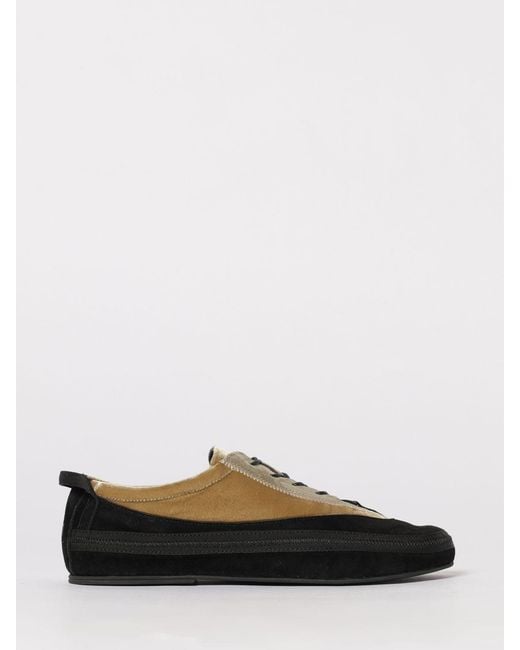RANRA White Cotton Canvas And Suede Sneakers for men
