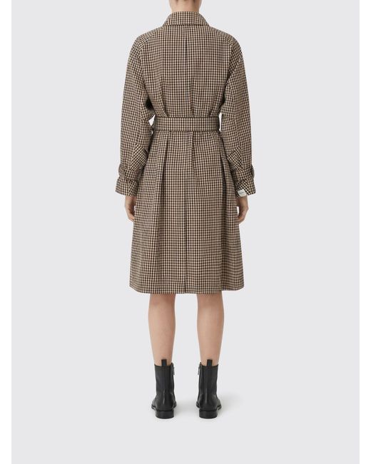 Max Mara Natural Cotton Blend Double Breasted Trench Coat