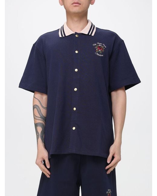 Drole de Monsieur Blue Cotton Shirt for men