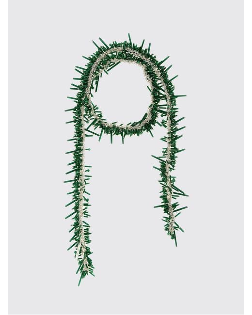Dries Van Noten Green Brass And Glass Beaded Necklace