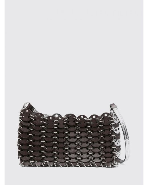 Rabanne Black Nano 1969 Reversible Leather And Metal Bag