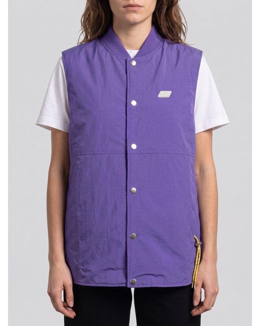 Autry Purple Nylon Bomber Vest With Logo
