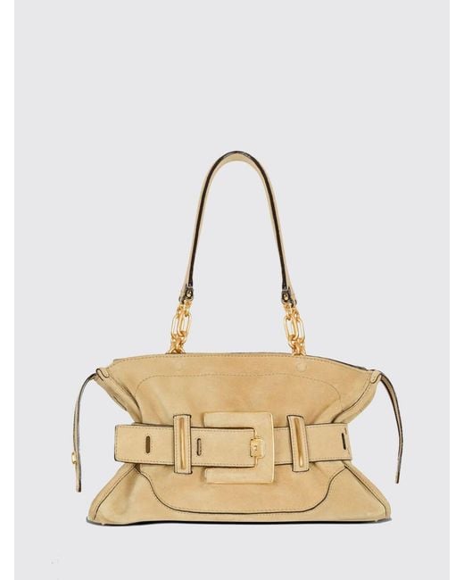 Balmain Natural Anthem Suede Bag