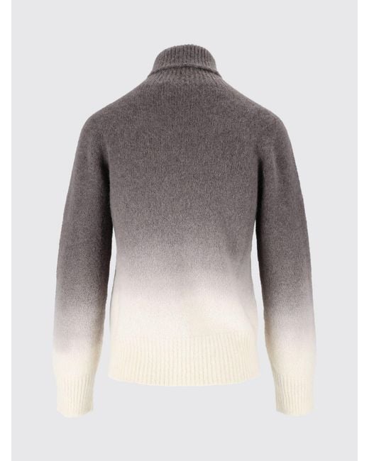Kangra Gray Abstract Print Turtleneck Jumper