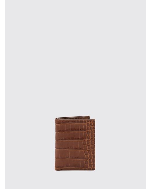 Tom Ford White Crocodile Print Leather Credit Card Holder for men