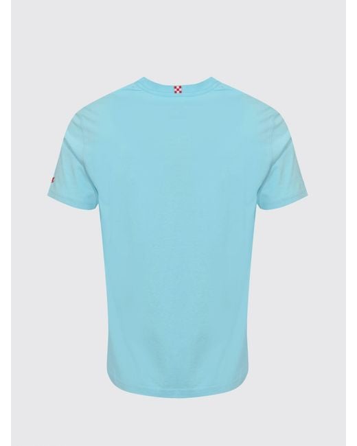 Mc2 Saint Barth Blue Cotton T-Shirt With Logo for men