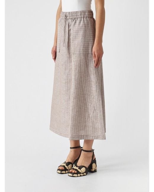 Max Mara Natural Midi Skirt