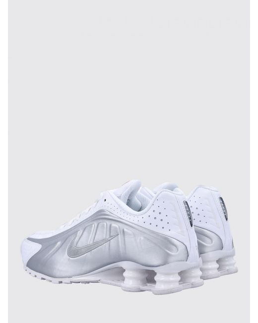 Nike White Shox R4 Mesh And Rubber Sneakers for men