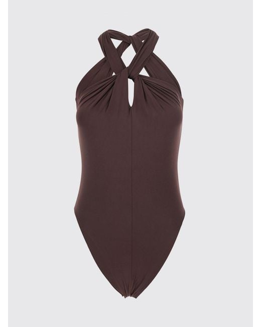 FEDERICA TOSI Brown Polyamide One Piece Swimsuit
