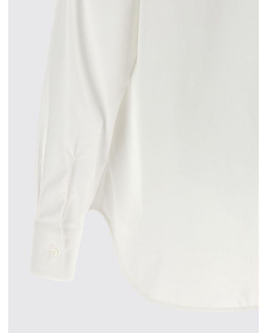 Ermanno Scervino White Cotton Shirt With Lace Inserts