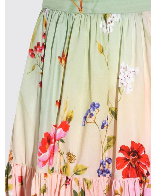 Roberto Cavalli Red Midi Skirt