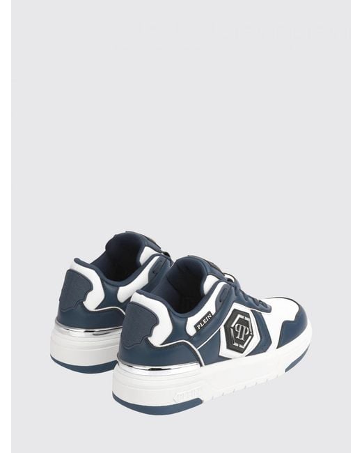 Philipp Plein White Runner Hexagon Predator Lace-Up Sneakers for men