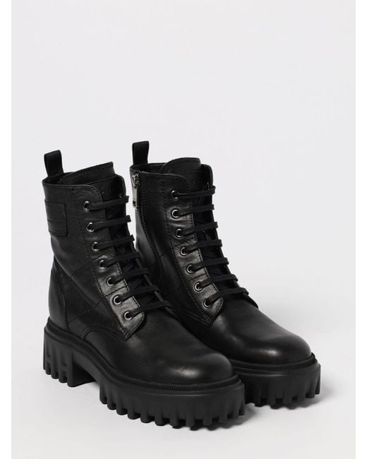 H Track Anfibio Pelle di Hogan in Black