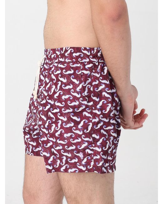 Kampos Red Patterned Nylon Swimsuit for men