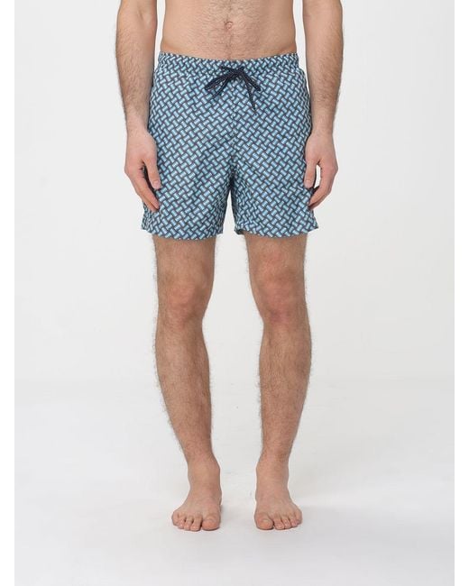 Drumohr Blue Patterned Swimsuit for men