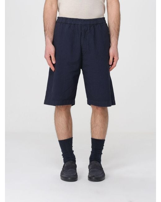 Barena Blue Cotton Shorts for men