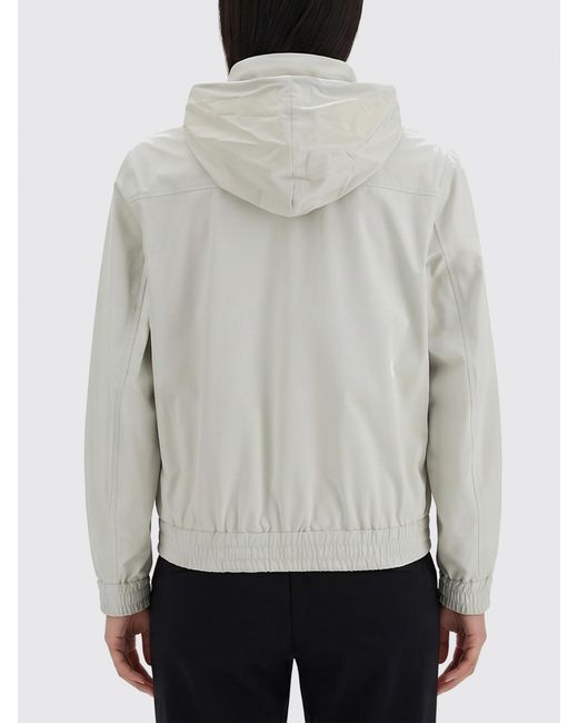 Brunello Cucinelli Gray Stretch Nylon Bomber Jacket for men