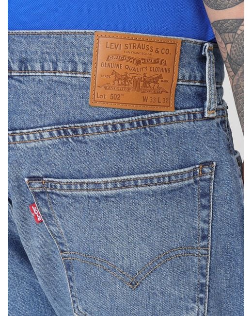 Levi's Blue 502 Regular Taper Jeans for men