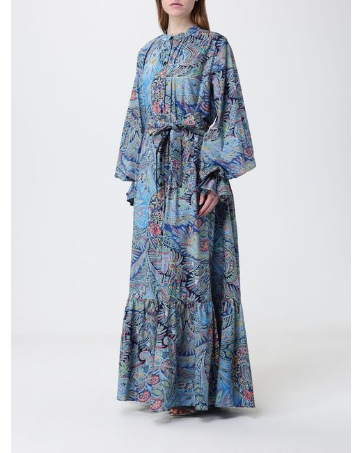 Etro Blue Stretch Cotton Shirtdress
