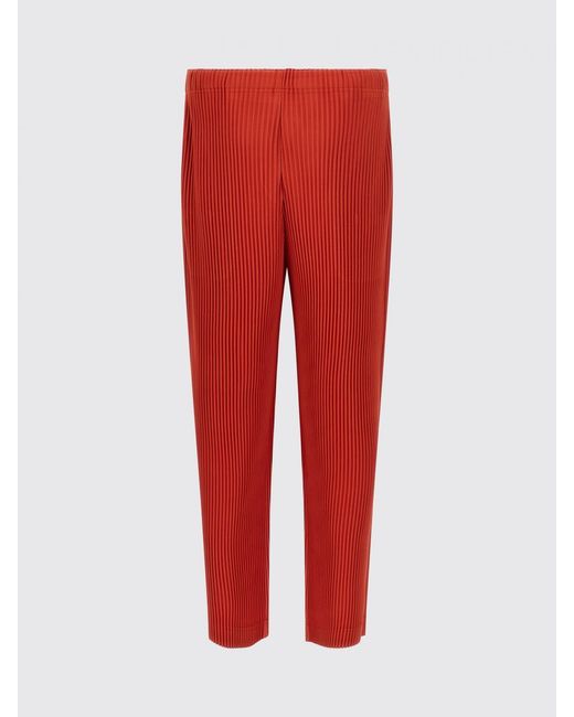 Homme Plissé Issey Miyake Red Trousers for men