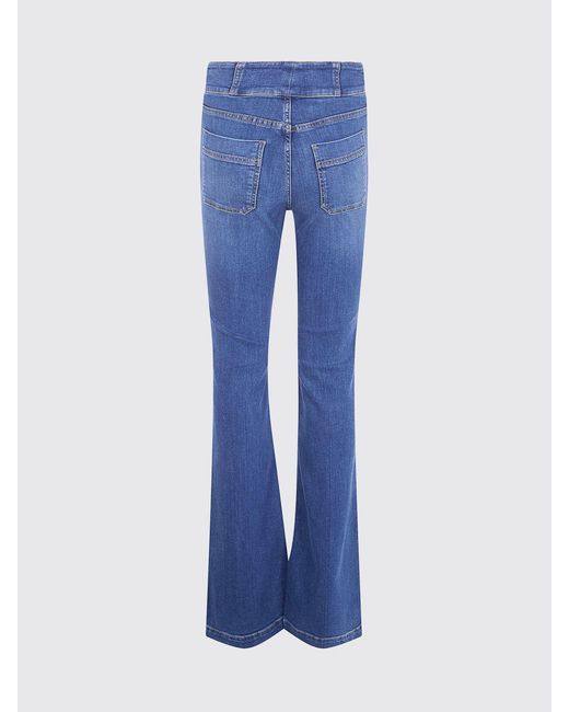 Elisabetta Franchi Blue Flared Denim Jeans
