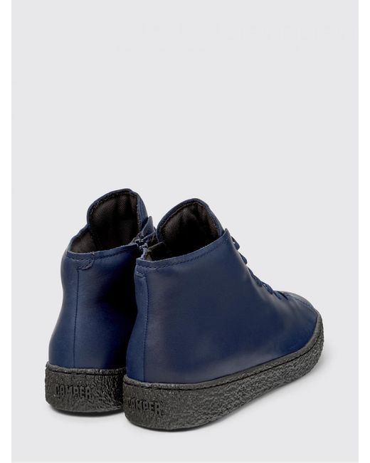 Camper Blue Peu Terreno Leather Ankle Boots for men