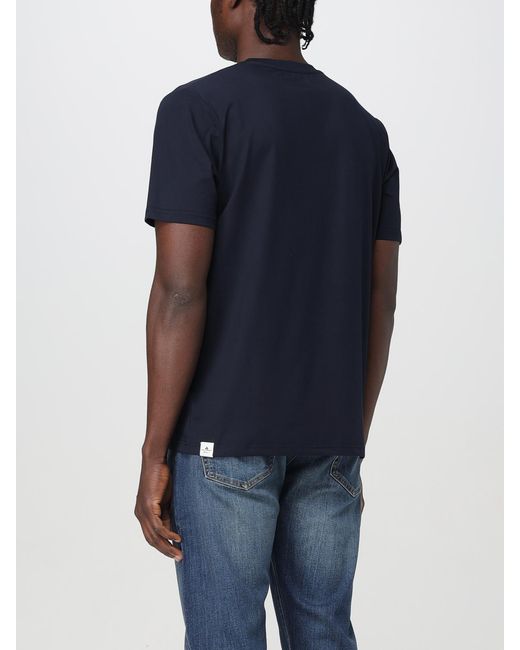 Peuterey Blue Basic Cotton Blend T-Shirt for men