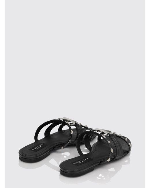 Philipp Plein White Flat Sandal