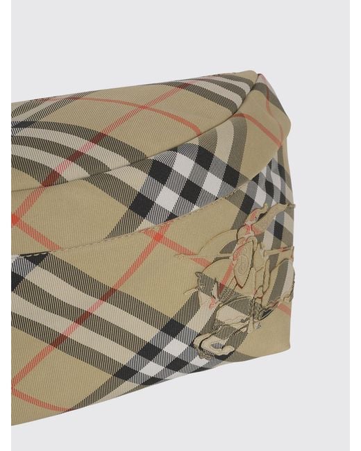 Burberry Gray Check Print Nylon Belt Bag for men