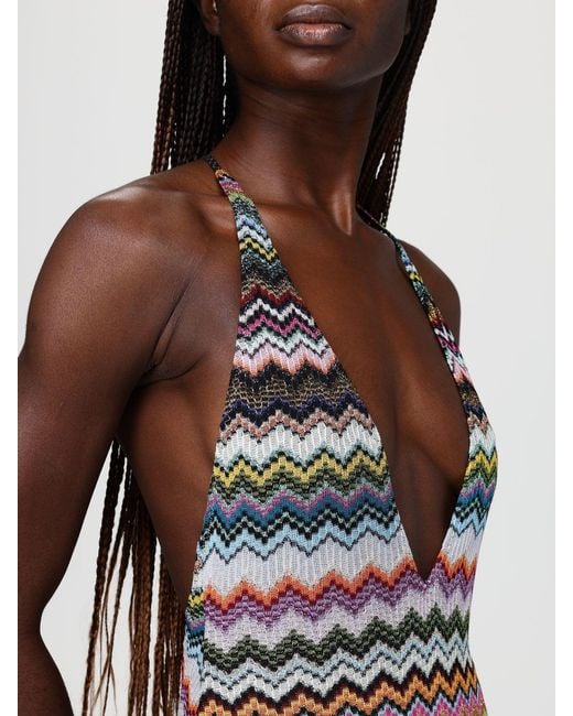 Missoni Multicolor Lurex Viscose One-Piece Swimsuit