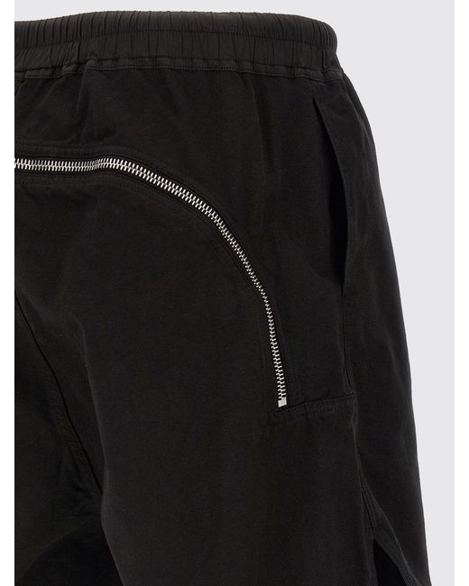 Rick Owens Blue Cotton Shorts for men