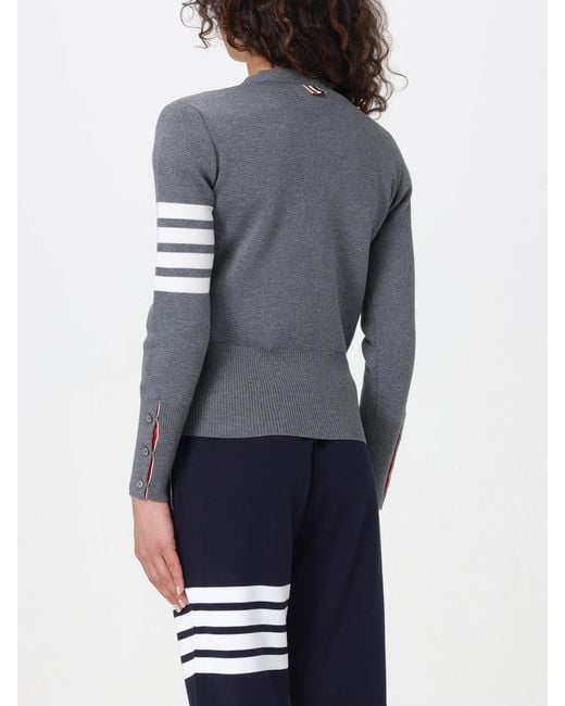 Cardigan 4-Barres Thom Browne en coloris Gray