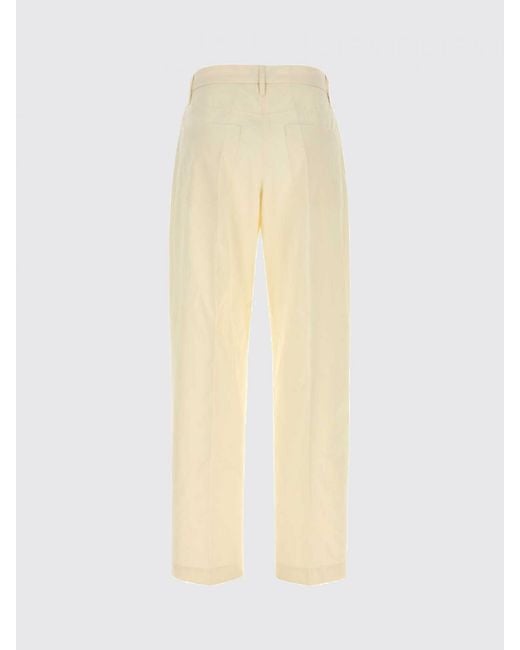 Jil Sander Natural Cotton Straight Trousers By