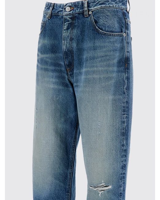 MM6 by Maison Margiela Blue Printed Denim Straight Jeans for men