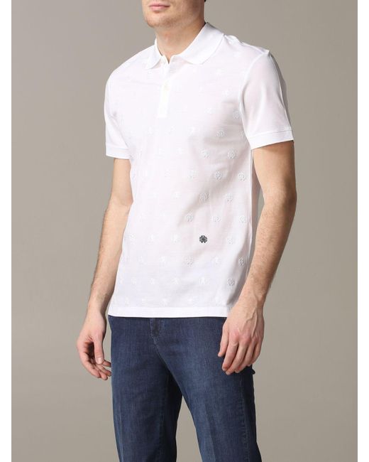 roberto cavalli polo shirt white