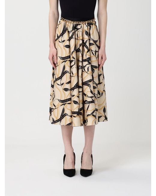 Elisabetta Franchi White Printed Cotton Skirt