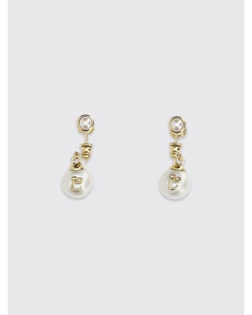 Chloé Metallic Chlo&Eacute Heirloom Brass Earrings With Synthetic Pearls