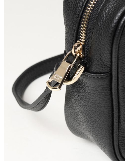 Patrizia Pepe Black Grained Leather Bag