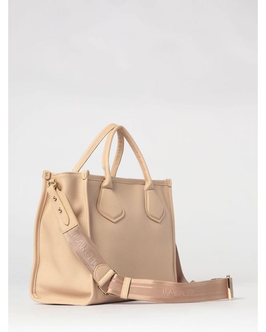 Lancel Natural Jour Grained Leather Bag